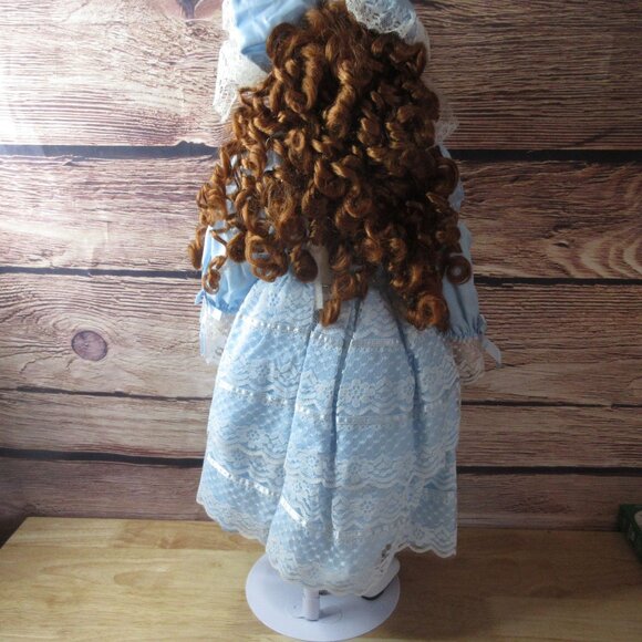 Scmid Doll House 24" Porcelain Doll in Victorian Style Dress - Vintage 1990s - Picture 7 of 10